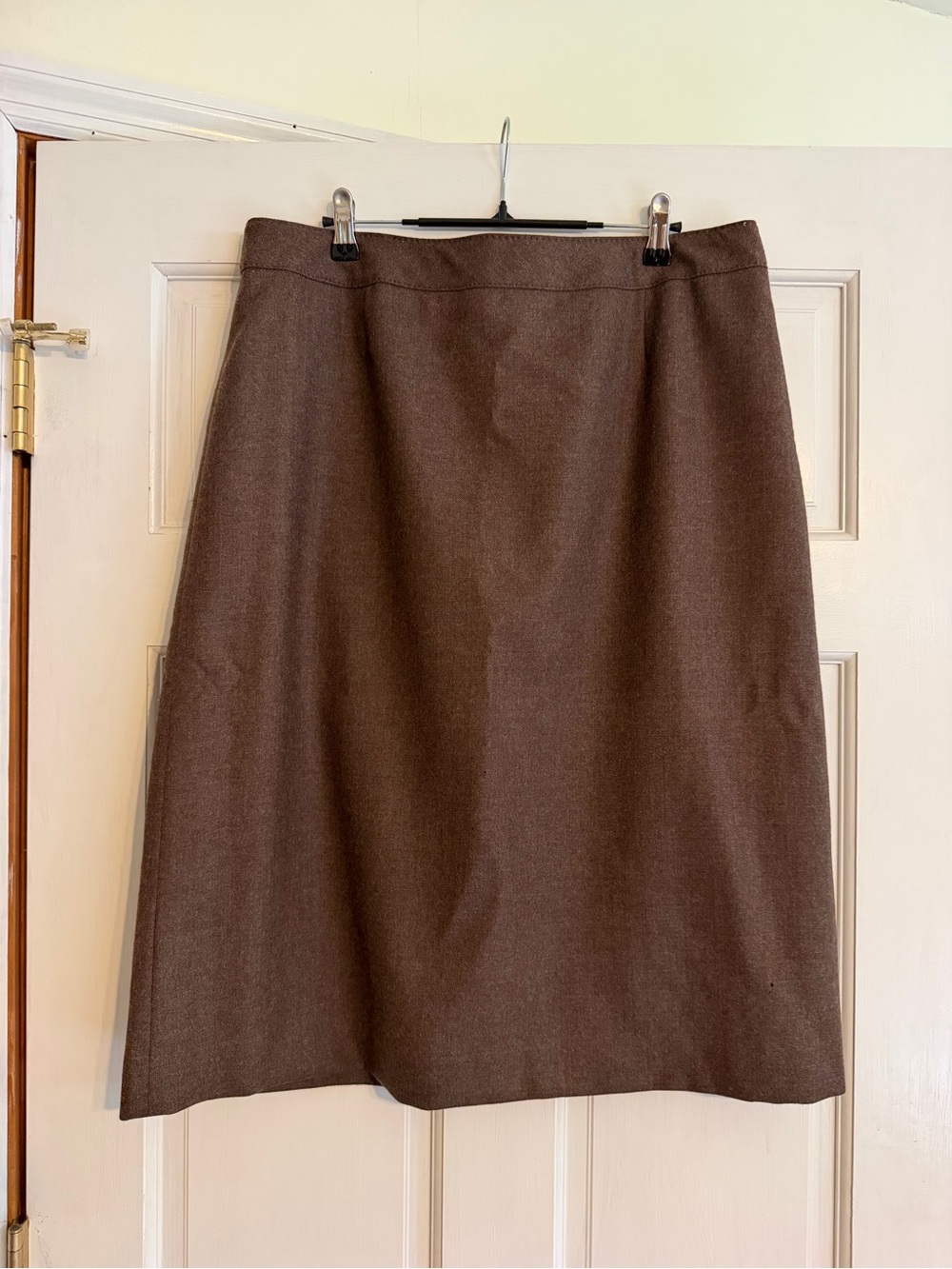 Pendleton TALL Brown A-Line 100% Wool Skirt